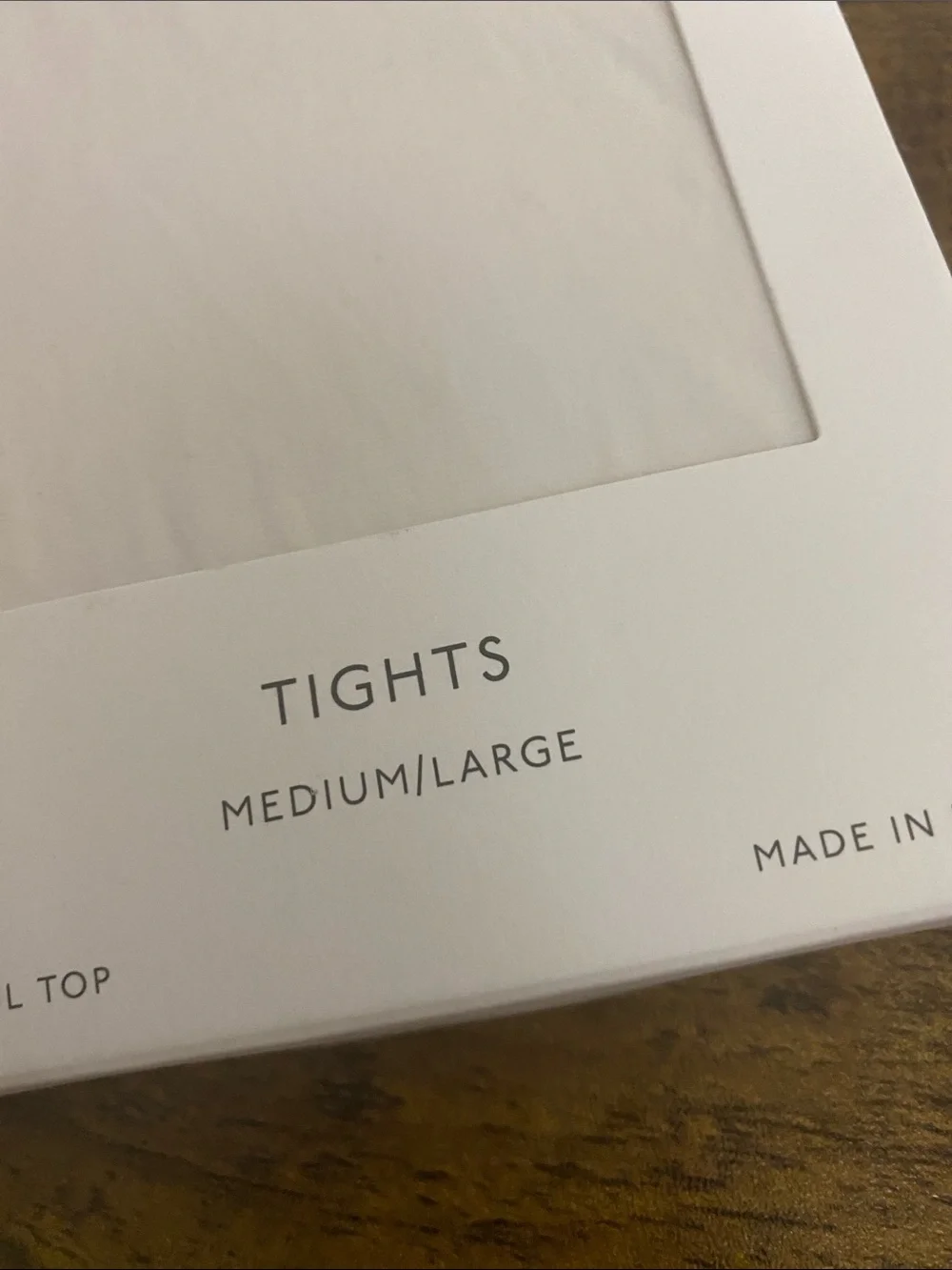 NWT MADEWELL Sheer Tights in Vintage Ivory size women’s medium/large